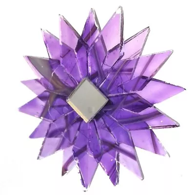 Buy Purple Coloured Glass Mobile Sun Catcher Long Mirror Twisting Large Shiny Star • 12.55£