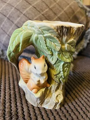 Buy Vintage Withernsea Eastgate Fauna Squirrel & Tree Vase 15cm Tall • 7£