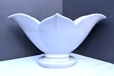 Buy Fulham Pottery, Constance Spry, Light Grey Vase Lotus Pattern. • 90£