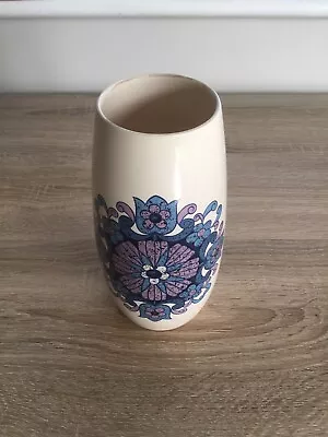Buy New Devon Vintage Pottery- Newton Abbot Pink/ Blue Vase 8 3/4” Tall  New • 8.50£