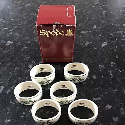 Buy SPODE - Christmas Tree - 6 X Ceramic Napkin Rings Oval • 19.99£