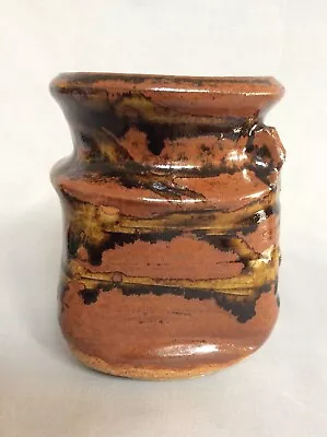 Buy Interesting Signed Tenmoku Glazed Studio Pottery Vase / Bowl / Mug • 45£