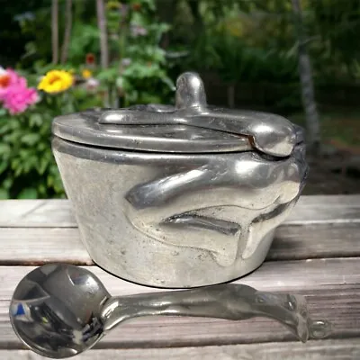Buy Studio Pottery Nude Male Sugar / Jam Bowl  &nude Female Spoon  Art Deco Vtg Rare • 142.25£