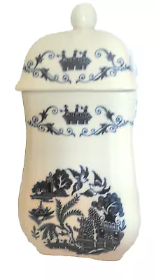 Buy Vintage Large Broadhurst Of Burslem Lidded Jar With Willow Pattern • 2.99£