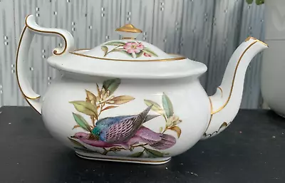 Buy Large COPELAND SPODE Bone China Hand Painted US Warbler & Pigeon Bird Teapot A/f • 25£