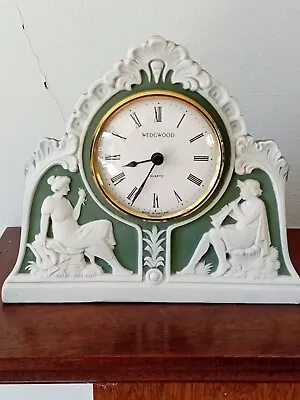 Buy Wedgwood Jasperware Clock,  13cm Tall, Antique, Good Working Condition. • 70£