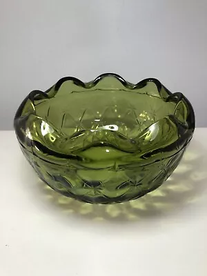 Buy Vintage Indiana Glass Avocado Green Bowl  • 23.90£