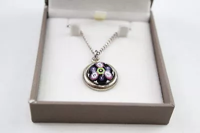 Buy Sterling Silver Necklace Caithness Glass Curb Chain Boxed (10g) • 0.99£