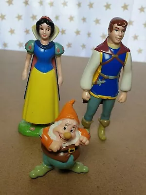 Buy Walt Disney Snow White, Prince And Bashful PVC Figures. Cake Decorations. • 14.99£
