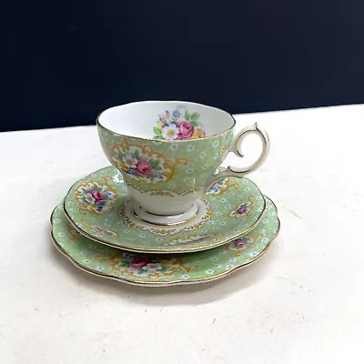 Buy Vintage Queen Anne Gainsborough Fine Bone China Teacup, Saucer & Side Plate Trio • 19.99£