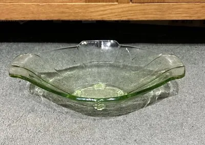 Buy Vintage 1930’s Art Deco Sowerby Green Pressed Glass Bowl • 12.99£