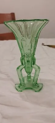 Buy Rare 21cm. Czech Uranium Glass Rocket Vase • 30£