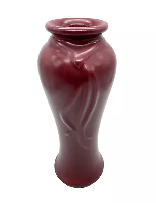 Buy VTG 1996 HAEGER Pottery Vase 980-54 Dark Mauve Pink W/ Embossed Ribbon & Label • 19.21£