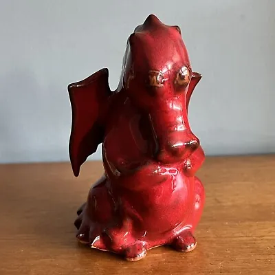 Buy Vintage Bangor Crochendry Studio Pottery Red Dragon 1991 • 14£