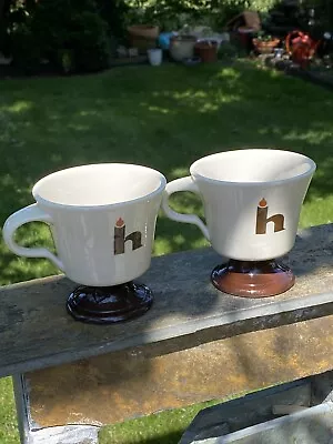 Buy HOSPITALITY MOTOR INN Restaurant Ware Coffee Cup Set (2)  Footed  Walker China • 19.92£