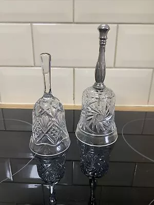Buy 2 Beautiful Vintage Glass Ornamental Bells • 2£
