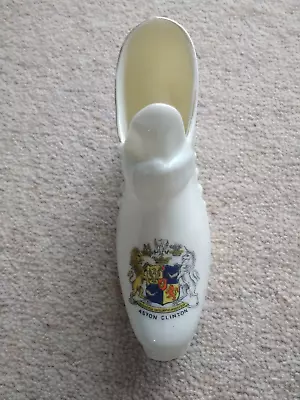 Buy Arcadian Crested Ware -Large Shoe Or Clog With Aston Clinted Crest • 6.99£