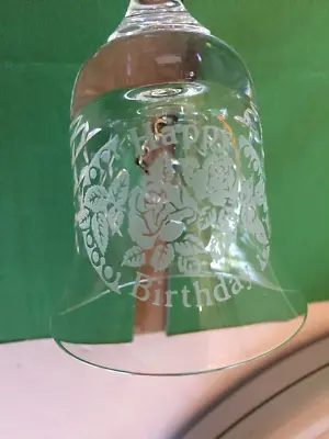 Buy Small Vintage Happy Birthday Glass Bell • 3£