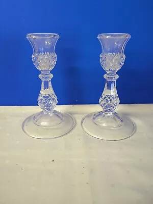 Buy Vintage Glass Candle Stick Holders • 5£