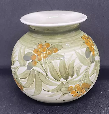 Buy Vintage Jersey Pottery Handpainted Floral Pattern Posy Vase • 12.50£