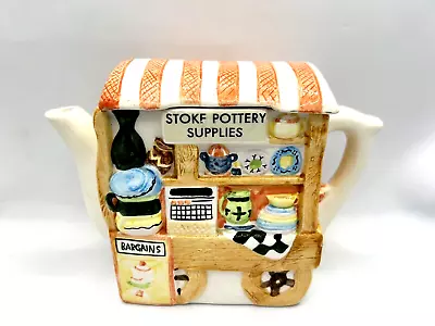 Buy STOKE POTTERY SUPPLIES Regency Fine Art FOREIGN Teapot 15 Cm Tall • 19.99£