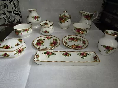 Buy 11 Pieces Of Vintage Royal Albert Bone China Old Country Roses Items 1st Quality • 20£