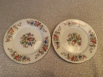 Buy Pair Vintage Royal Stafford  China 'Rochester' Floral  Plates 23cm 9 Inc Dinner • 10.99£