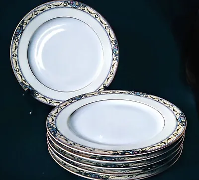 Buy Set Of 6 Vintage Thomas Arlington Bavaria 9 3/4  Dinner Plates Gold Rim • 28.30£
