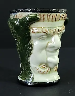 Buy Antique  DOUBLE HEADED CREAMWARE BEAKER , Roman God Of Time &Transitions  19th C • 99£