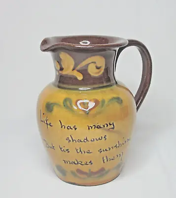 Buy Antique Motto JUG  H M EXETER - HART & MOIST Pottery - Pre 1920 • 19.99£