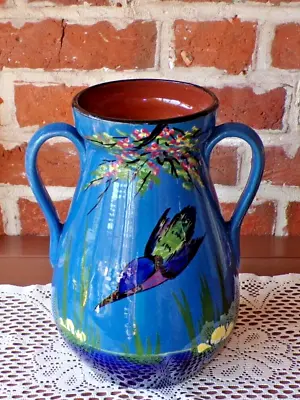 Buy Decorative Large Longpark Torquay  Kingfisher  Blue Vase Original Handmade L@@K • 60£