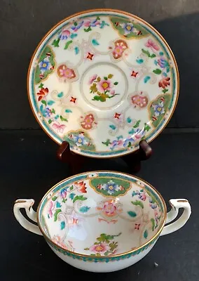 Buy Antique Minton Floral Cream Soup Bowl Plate 785 Ex-cond • 9.50£