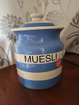 Buy T G Green Cornishware Cornish Blue 60oz Special Edition Muesli Jar • 79.99£