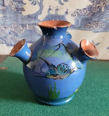 Buy Lovely Longpark Torquay Pottery Kingfisher Pattern Udder Vase • 11.20£