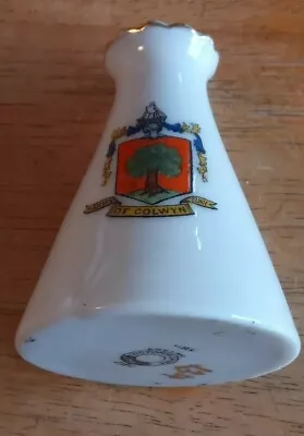 Buy VICTORIA CHINA Crested Ware Vase With The Arms Of Colwyn Bay • 1.50£