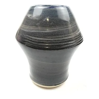 Buy Art Pottery Vase Hand Thrown Pottery Undulating Blue Gray Table Vase • 17.28£