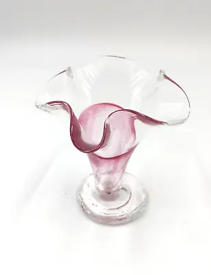 Buy Adrian Sankey Glass Handkerchief Vase British Art Glass 12.6 Cm (5 ) • 12£