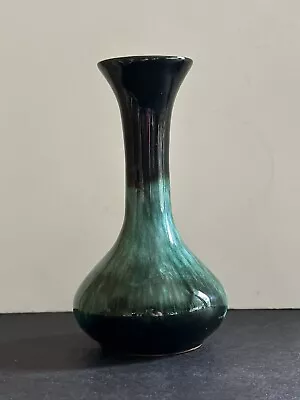 Buy Blue Mountain Pottery BMP Canada MCM Small Bud Vase Green Drip Glaze 5.5” • 20.39£
