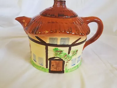 Buy Large Decorative Teapot Cottage Burlington Ware Devon Cobb Made In England • 10£