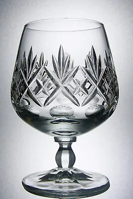 Buy Pair Lead Crystal GEORGIAN Pattern Cut Glass Brandy Whisky Snifters - 11cm • 10£