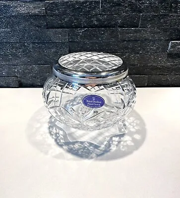 Buy Royal Doulton Finest Crystal Rose Bowl Vase With Silver Plated Flower Grid • 14.99£