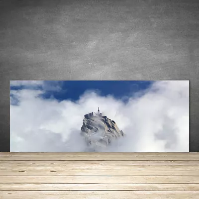 Buy Kitchen Splashback 125x50 Tempered Glass Mountain Clouds Landscape • 119.99£