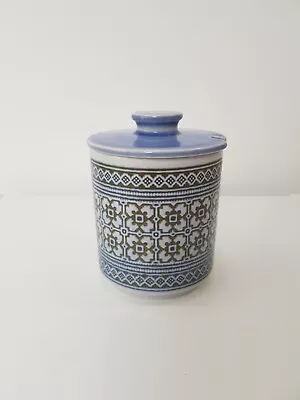 Buy Hornsea Pottery England Tapestry Design Jar With Lid Light Blue  11cm • 14.99£