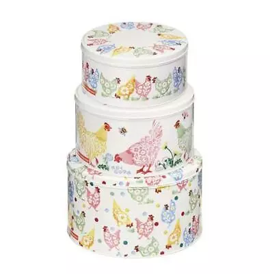 Buy Emma Bridgewater Set Of 3 Round Cake Tins Polka Dot Easter Hens Storage Tins • 36.99£