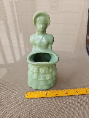 Buy Vintage Haeger Pottery Girl / Lady Head Dress Planter Vase Figural Green • 18.92£