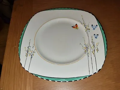 Buy Vintage Burleigh Ware Butterflies Hand Painted Art Deco Plate 22cm • 7.50£