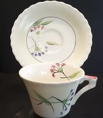 Buy Pretty RARE Myott, Son & Co. Of England Hand Painted Tea Cup And Saucer • 14.11£