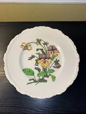 Buy Royal Cauldon Flower  Pansy  Pattern 2843  11.25  - Beautiful Old Plate England • 26.55£