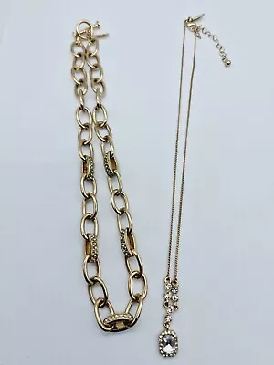 Buy 2 X Jon Richard Gold Tone Necklaces Costume Jewellery • 9£