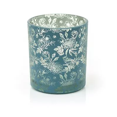 Buy Botanical Love Tealight Holder | Blue Floral Tea Light Candle Holder • 7.99£
